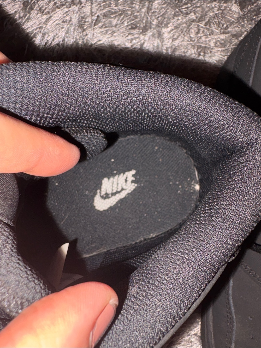 Nike Men's Black High-Top Sneakers - Matte Black Finish - Picture 5 of 6